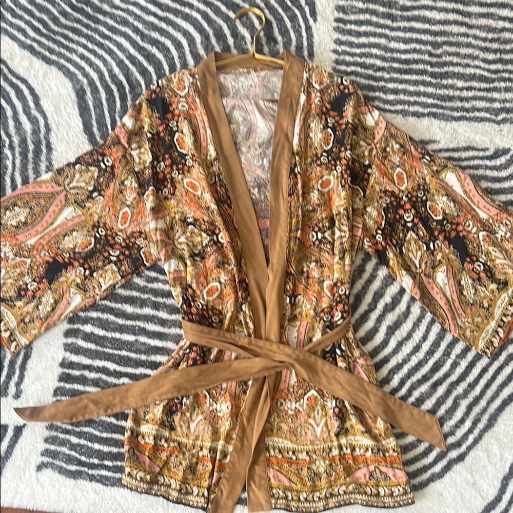 Free People Brown Tunic Relaxed Fit Top